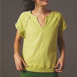 Anthropologie short sleeve sweatshirt Scott Csoke